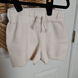 Zara Cream Linen Blend Kids' Shorts with Drawstring